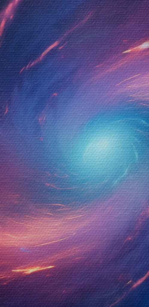 Colorful swirl of light in space