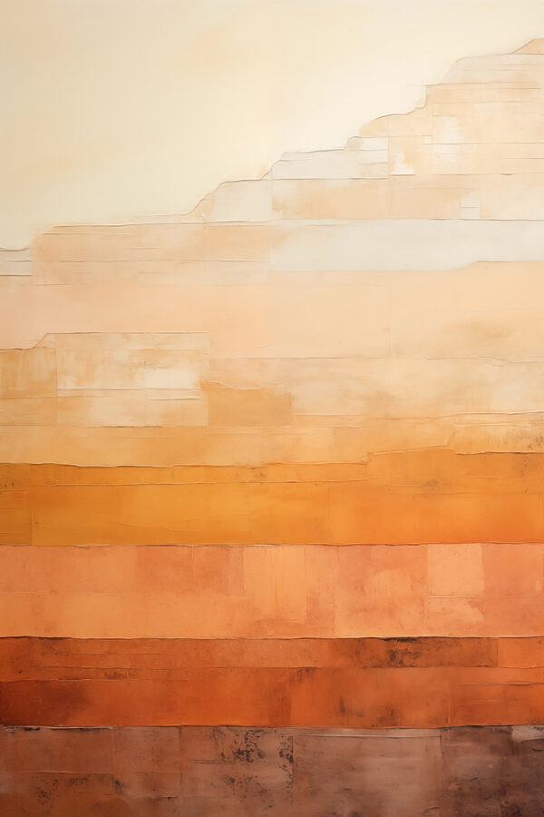 Mur à rayures orange et blanches Mur à rayures orange et blanches