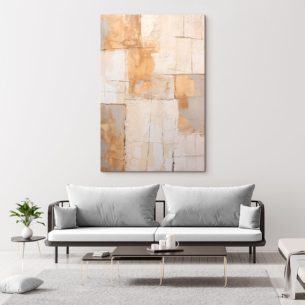 Mur avec peinture blanche et brune Mur avec peinture blanche et brune
