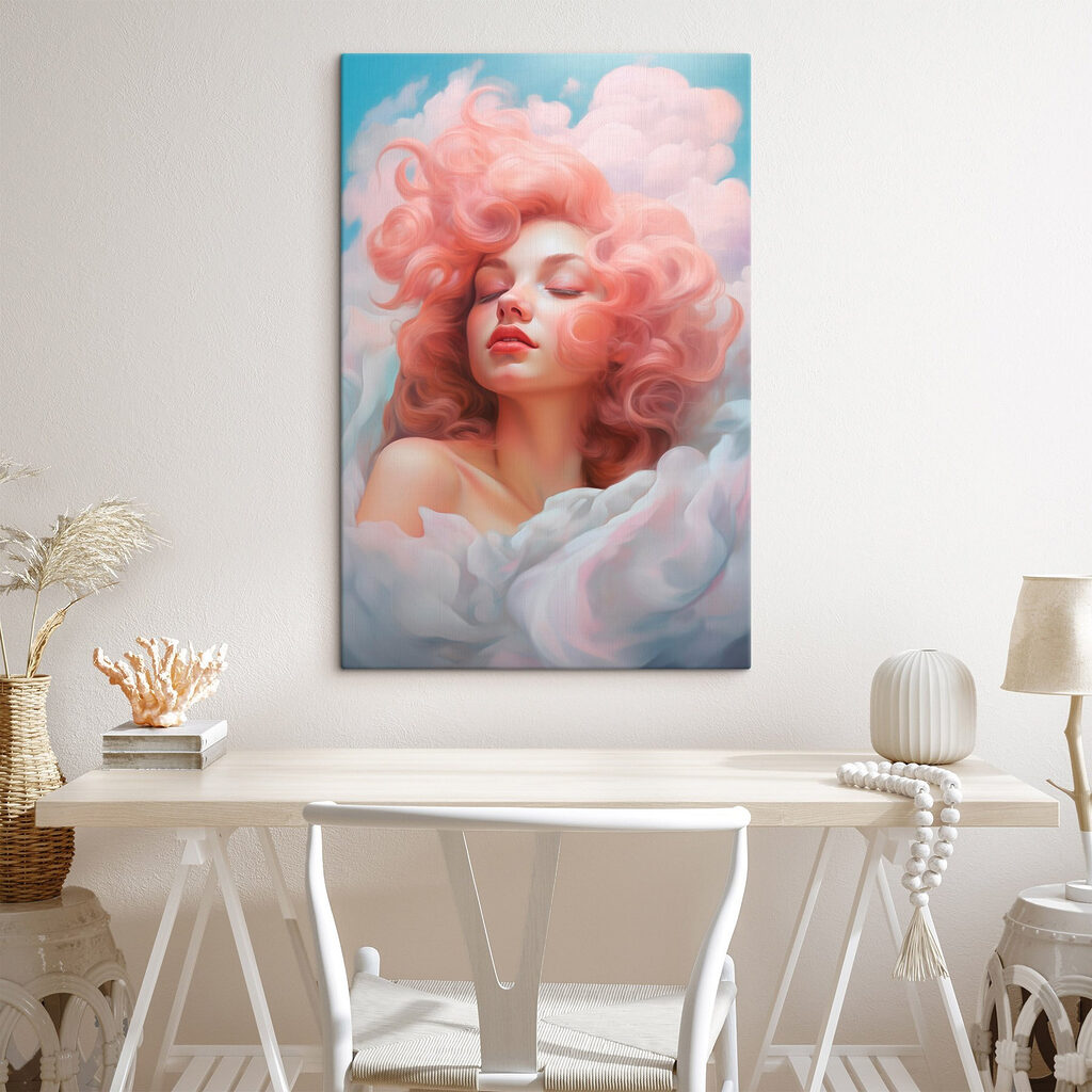 Woman with pink hair Woman with pink hair