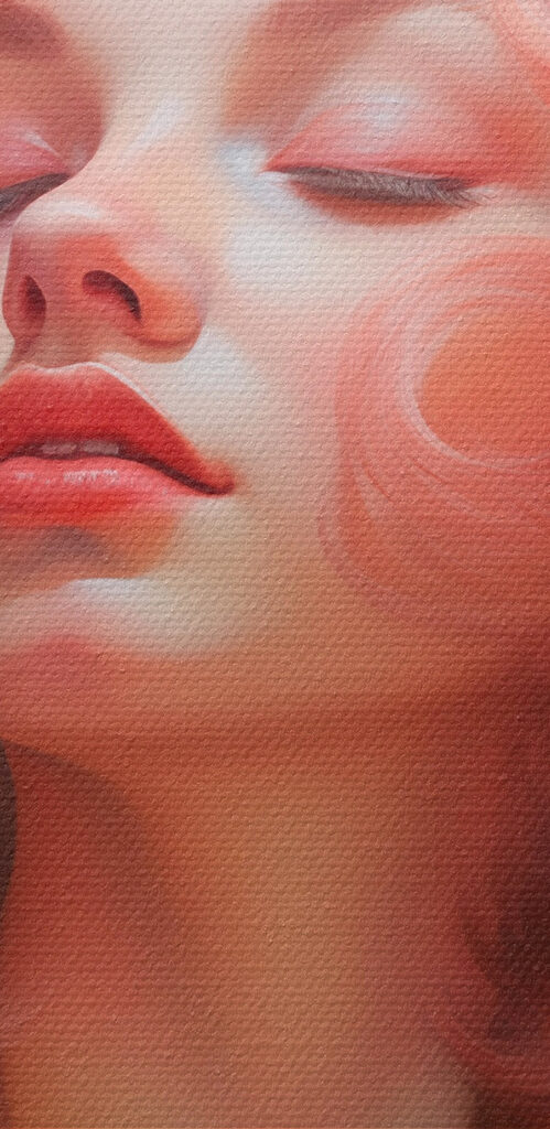 Woman with pink hair Woman with pink hair