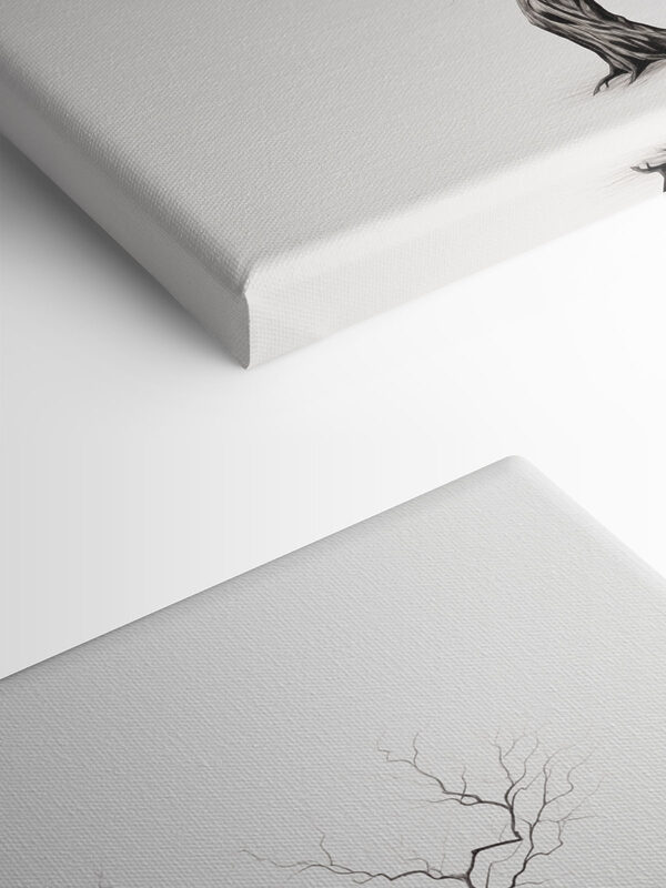 Dessin en noir et blanc d'un arbre Dessin en noir et blanc d'un arbre