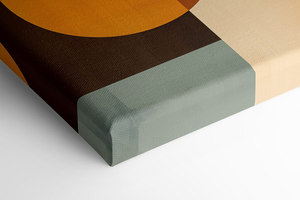 Colorful art piece with circles and squares