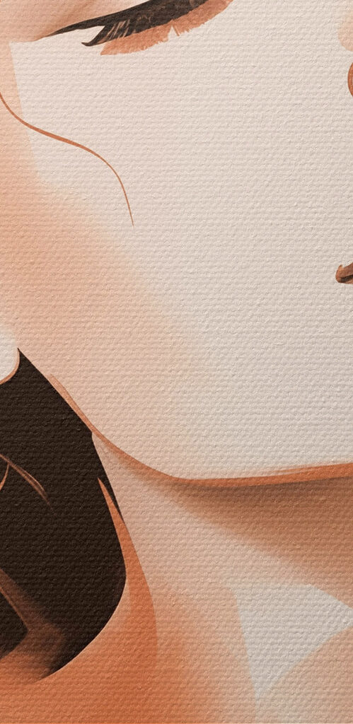 Elegant portrait with serene expression