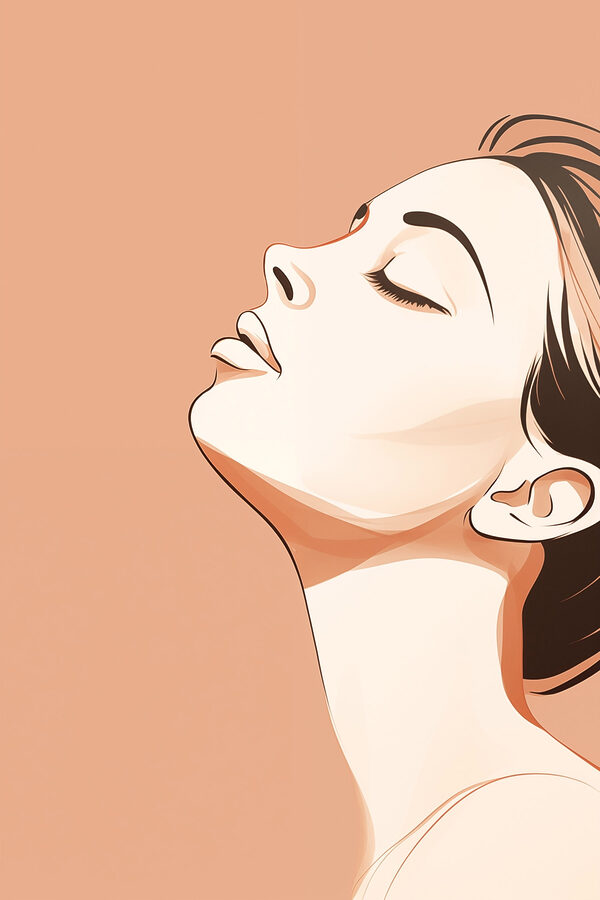 Expression sereine dans des tons doux Expression sereine dans des tons doux