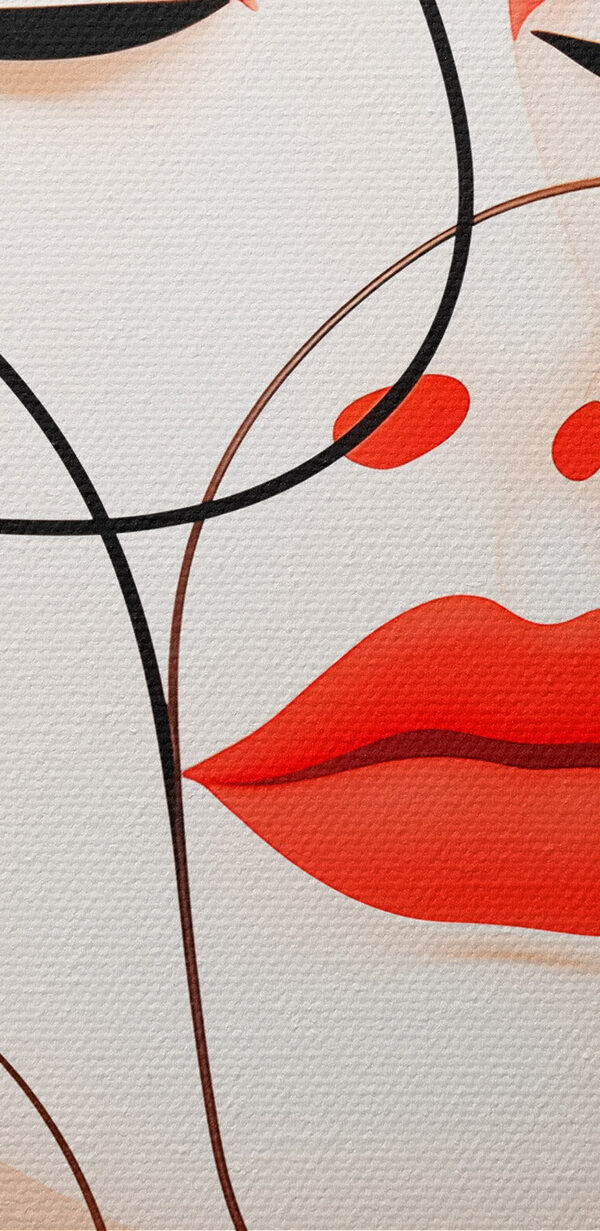 Femme aux cheveux noirs et aux lèvres rouges Femme aux cheveux noirs et aux lèvres rouges