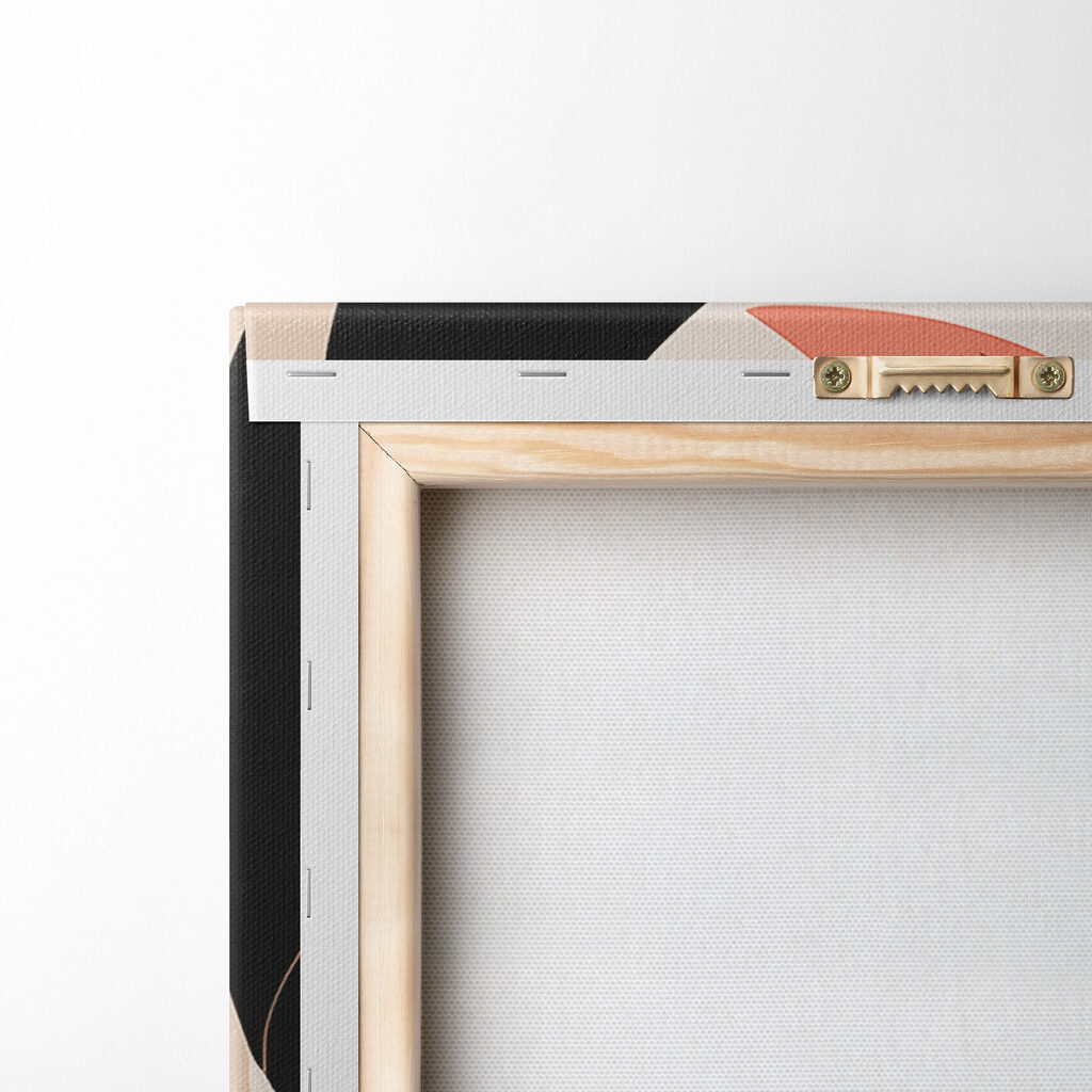 Woman with red lips and black spots on her face