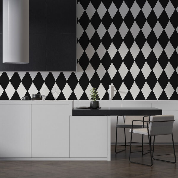 Motif de diamant noir et blanc Motif de diamant noir et blanc