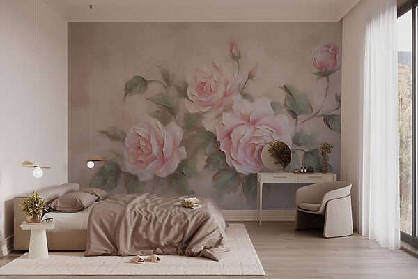 Peinture de roses roses Peinture de roses roses