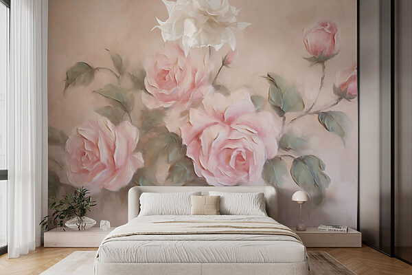 Peinture de roses roses Peinture de roses roses