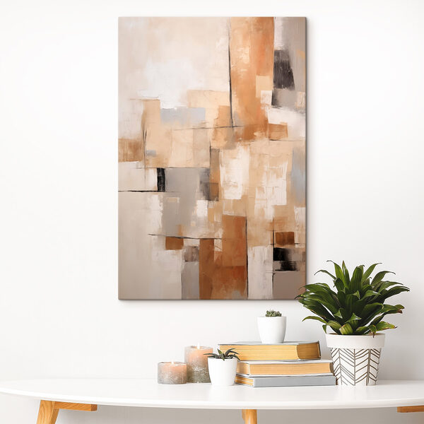 Peinture d'un mur blanc et brun Peinture d'un mur blanc et brun