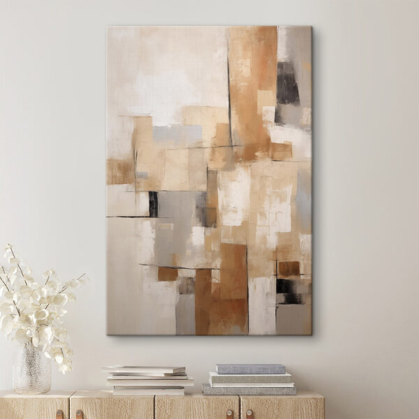 Peinture d'un mur blanc et brun Peinture d'un mur blanc et brun