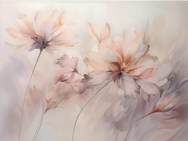 Peinture de fleurs sur fond blanc Peinture de fleurs sur fond blanc