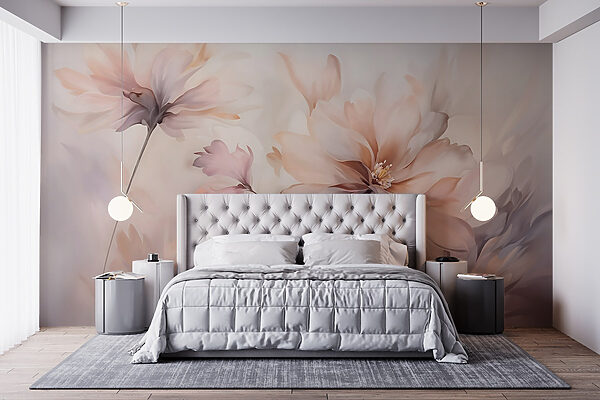 Peinture de fleurs sur fond blanc Peinture de fleurs sur fond blanc