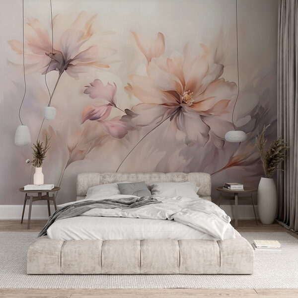 Peinture de fleurs sur fond blanc Peinture de fleurs sur fond blanc