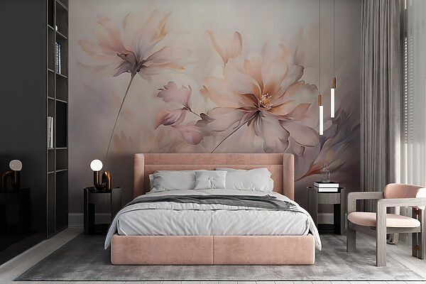 Peinture de fleurs sur fond blanc Peinture de fleurs sur fond blanc