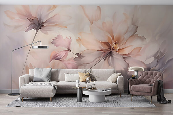 Peinture de fleurs sur fond blanc Peinture de fleurs sur fond blanc