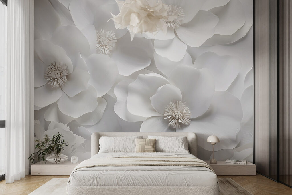 Group of white flowers Group of white flowers