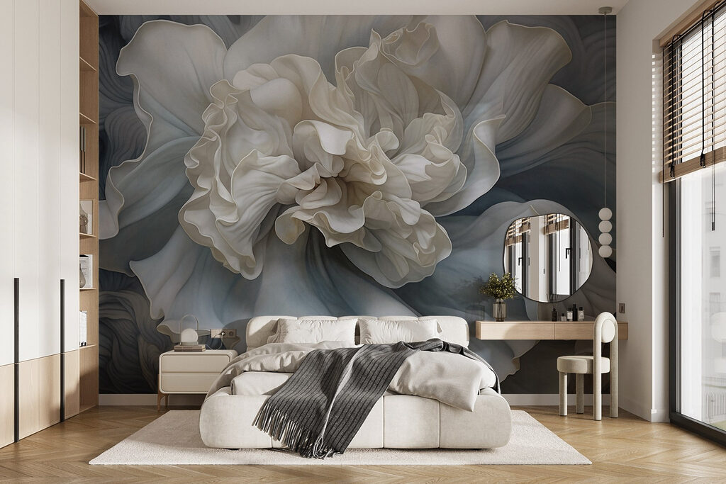 White flower with ruffles