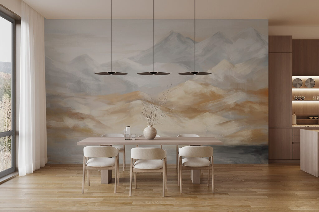 Painting of mountains and water Painting of mountains and water