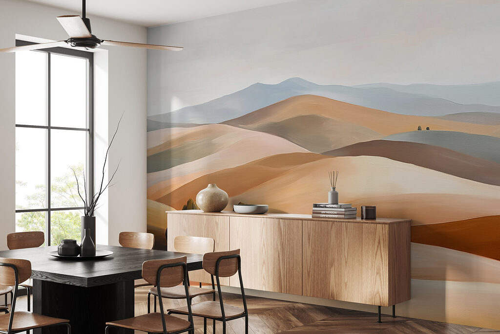 Landscape of hills and trees Landscape of hills and trees