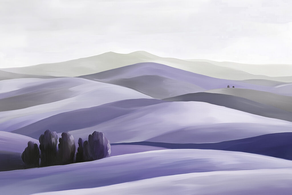 Paysage de collines avec des arbres Paysage de collines avec des arbres