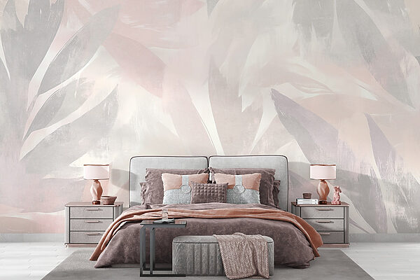 Fond blanc et rose avec des feuilles Fond blanc et rose avec des feuilles