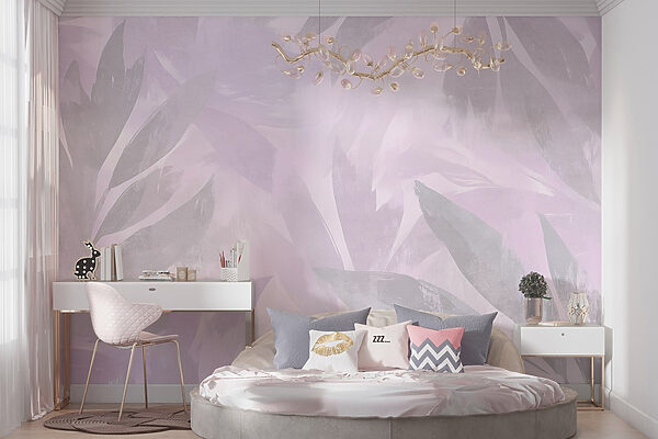 Fond blanc et violet avec des feuilles Fond blanc et violet avec des feuilles