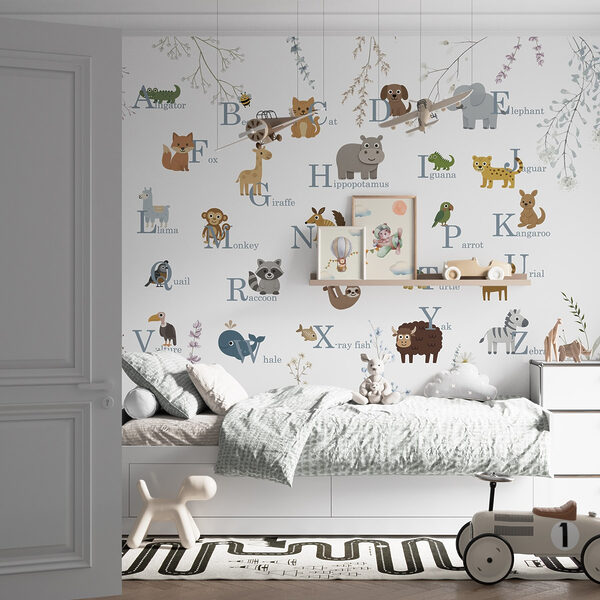 Groupe d'animaux avec des lettres Groupe d'animaux avec des lettres