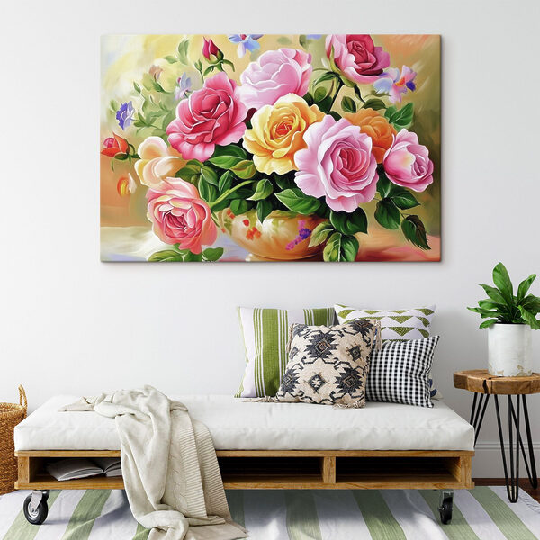 Peinture de fleurs dans un bol Peinture de fleurs dans un bol