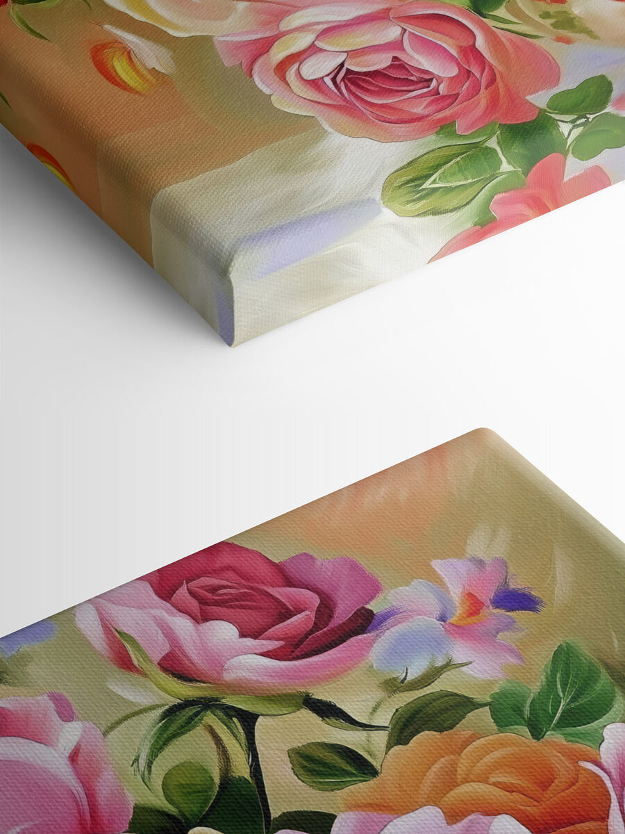 Peinture de fleurs dans un bol