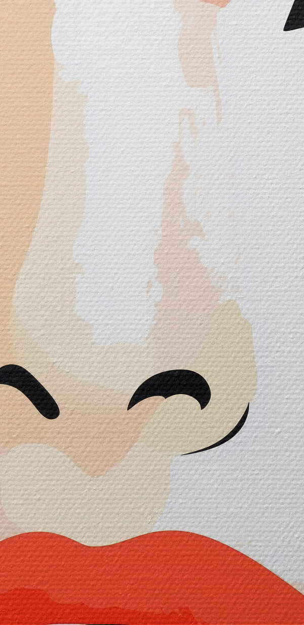 Visage de femme maquillé et lèvres rouges Visage de femme maquillé et lèvres rouges