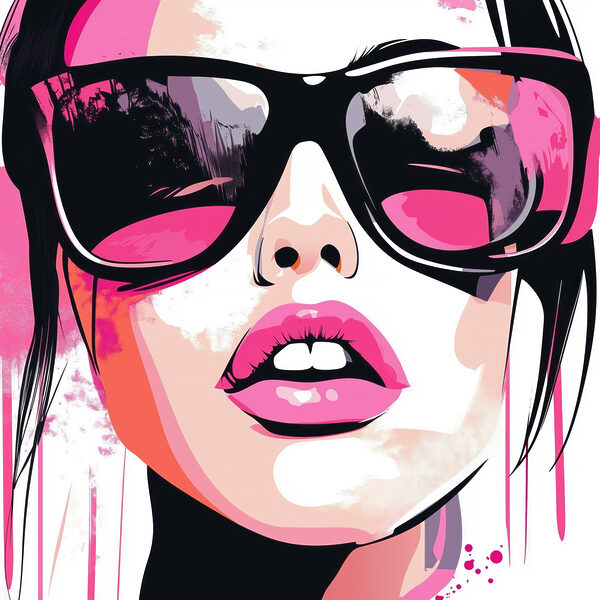 Femme portant des lunettes de soleil Femme portant des lunettes de soleil