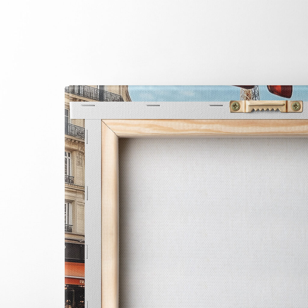 Table with food on it and a table with a tower in the background