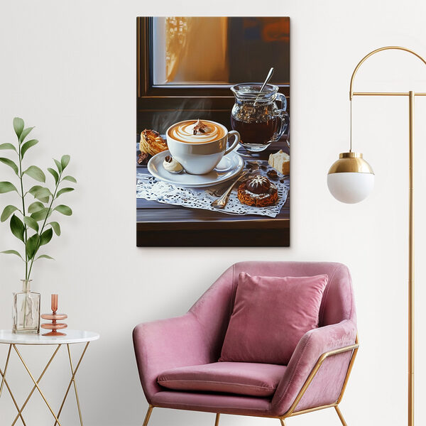 Une tasse de café et un pichet de thé Une tasse de café et un pichet de thé