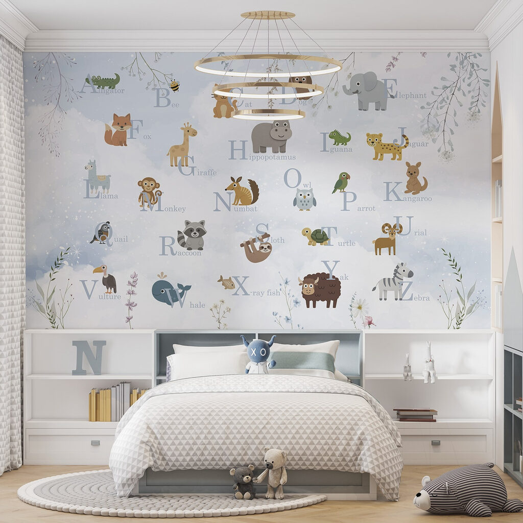 Group of animals with letters