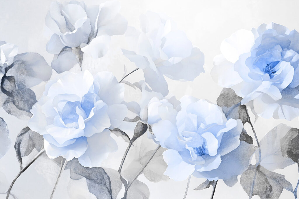 Groupe de fleurs bleues Groupe de fleurs bleues