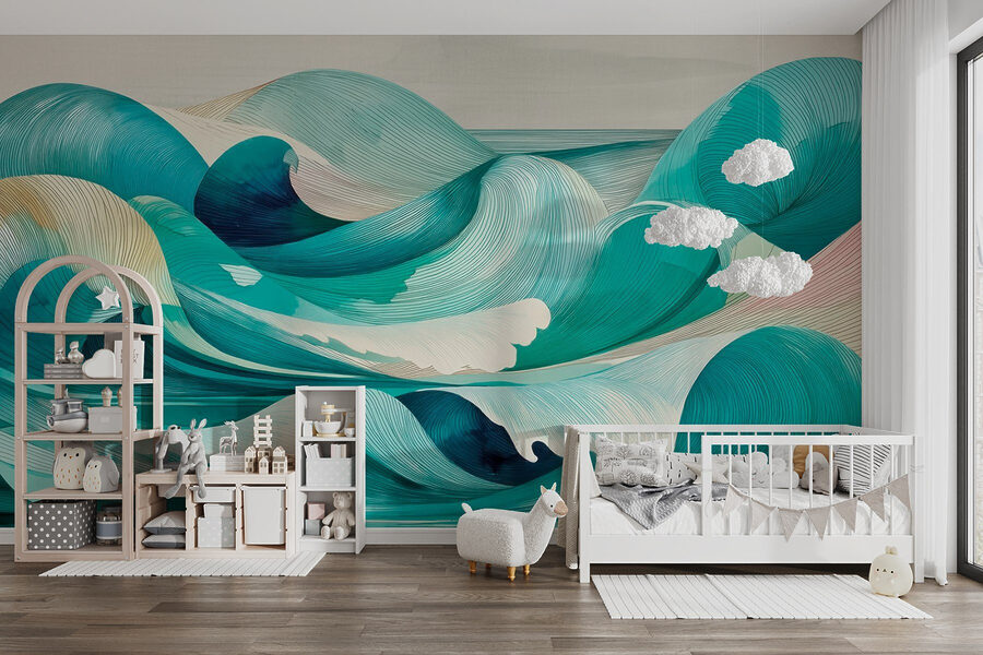 Grandes vagues dans l'océan