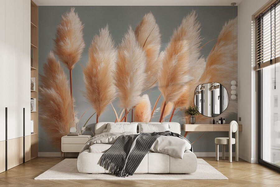 Groupe de plantes pelucheuses
