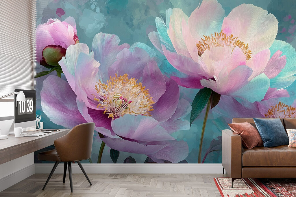 Delicate blooms in soft pastel hues Delicate blooms in soft pastel hues