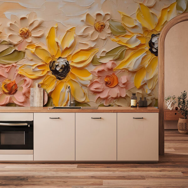 Peinture de fleurs sur un mur Peinture de fleurs sur un mur