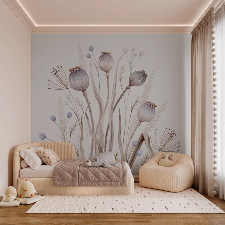 Aquarelle de fleurs et de plantes