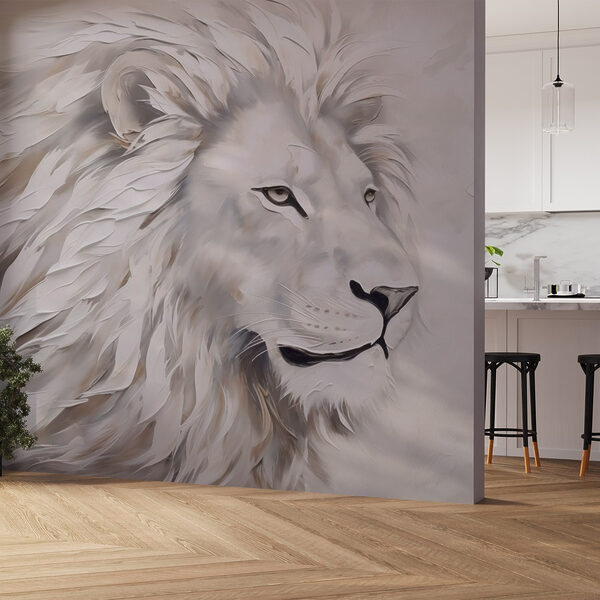 Lion blanc à poils longs Lion blanc à poils longs