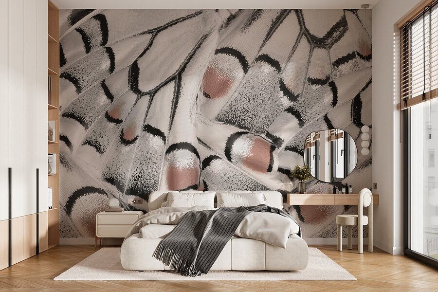 Motifs complexes dans un tissu délicat.