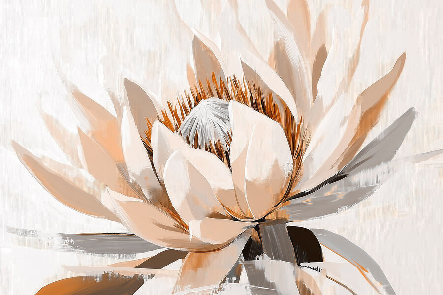 Lotus élégant dans des tons doux.
