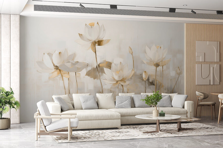 Peinture de fleurs blanches