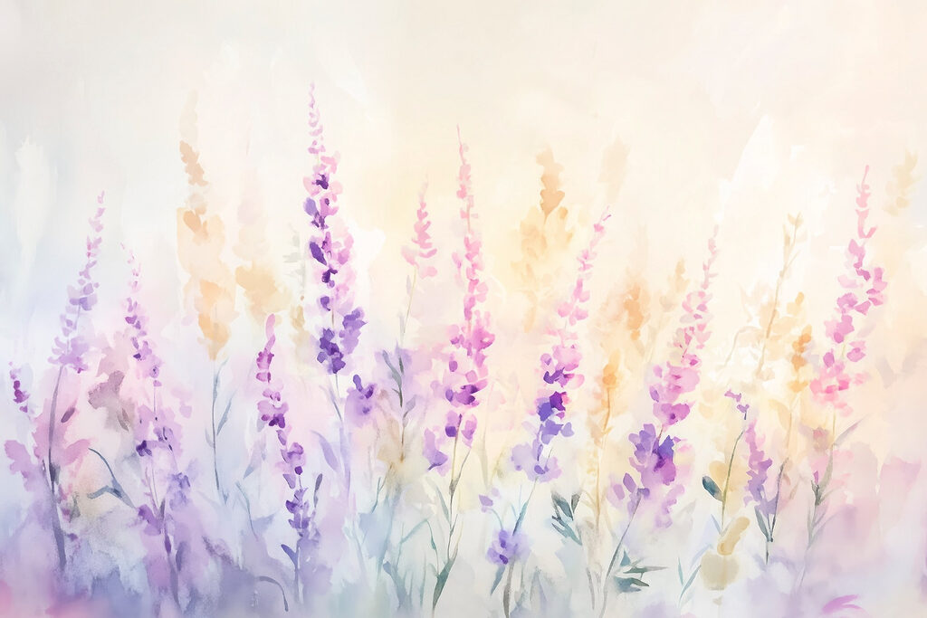 Peinture de fleurs dans un champ Peinture de fleurs dans un champ