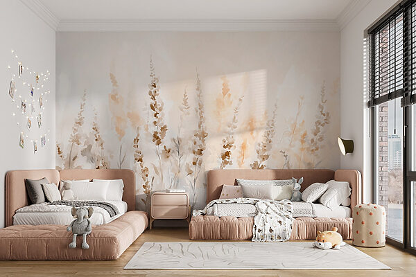 Peinture de fleurs dans un champ Peinture de fleurs dans un champ