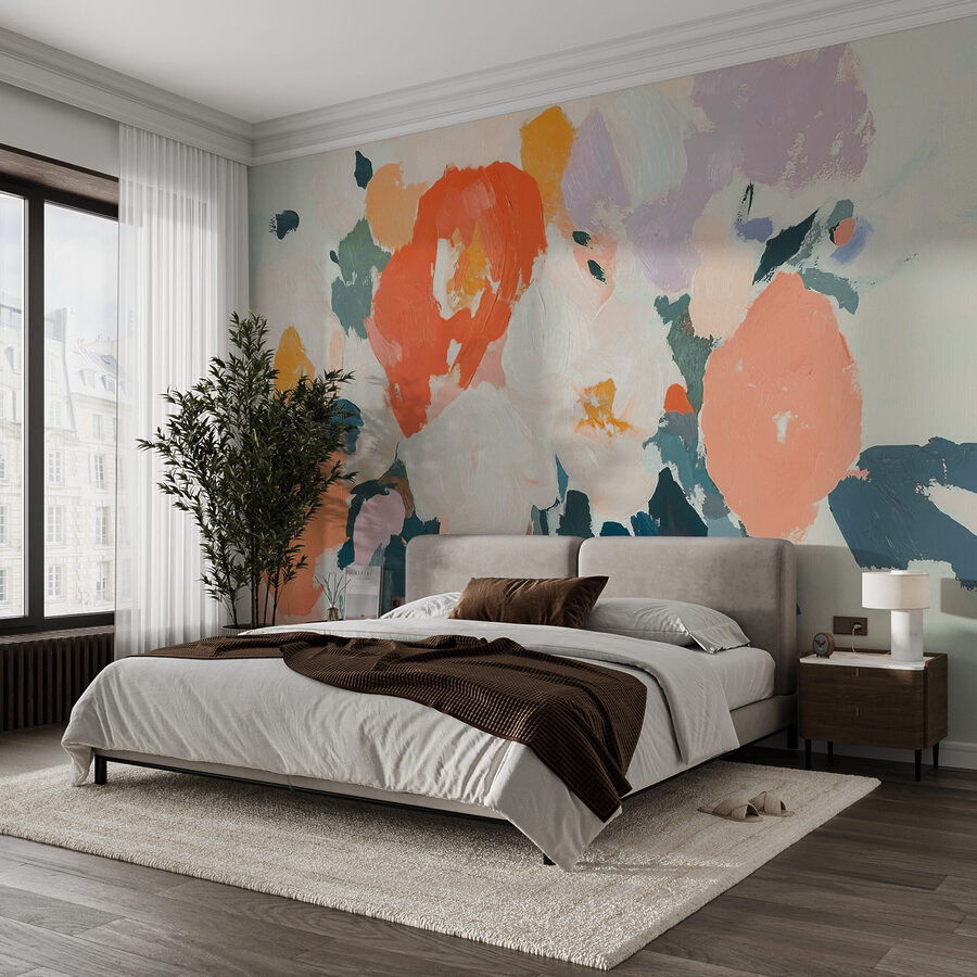 Peinture de fleurs avec différentes couleurs