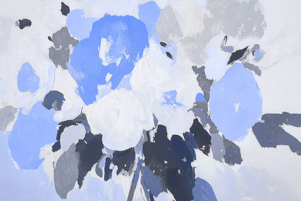 Peinture de fleurs en bleu et gris w09070v2p 1024x683 - Peinture de fleurs en bleu et gris - tegory